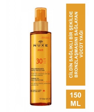 Nuxe Sun Spf 30 Bronzlaştırıcı Yüz ve Vücut Yağı 150 ml