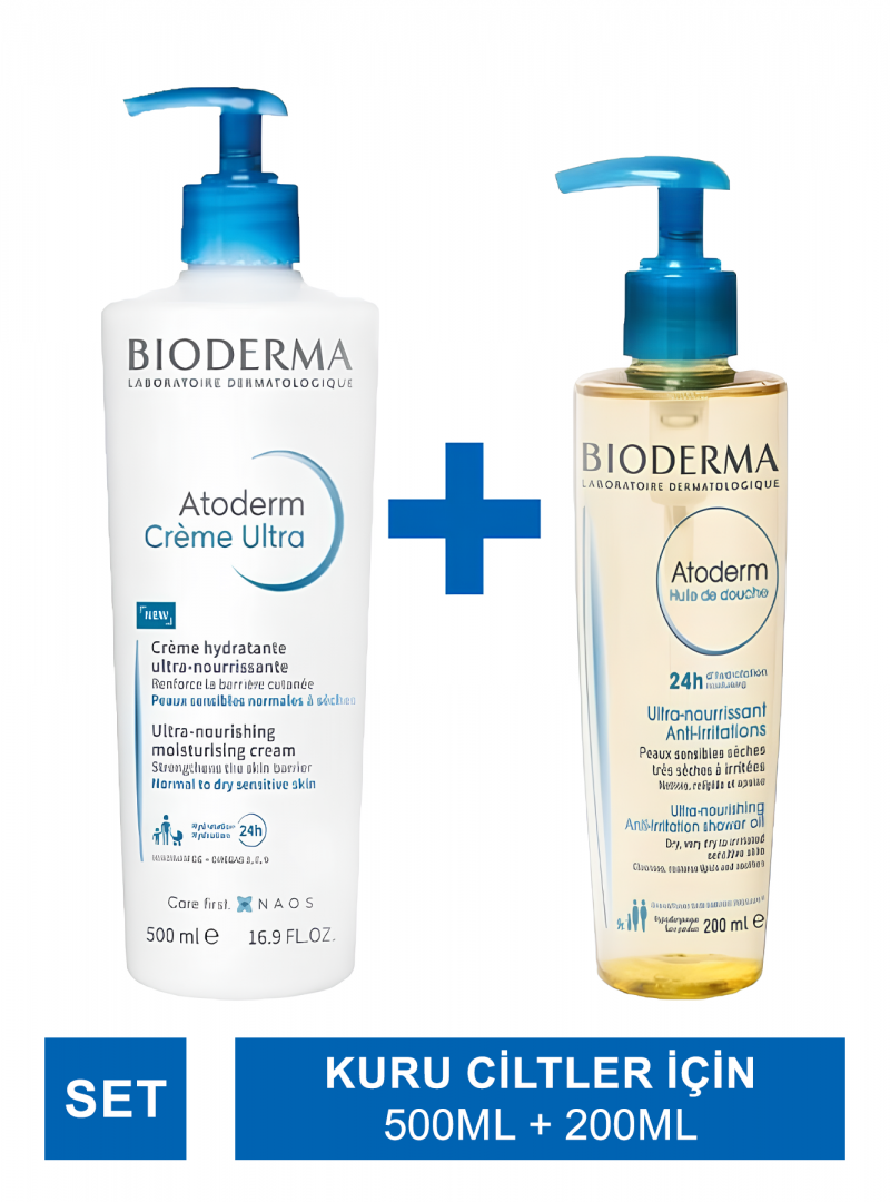 Bioderma Atoderm Cream Ultra 500 ml + Atoderm Shower Oil 200 ml