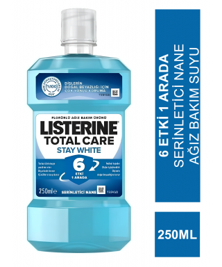 Listerine Total Care Stay White Ağız Gargarası 250 ml - Serinletici Nane