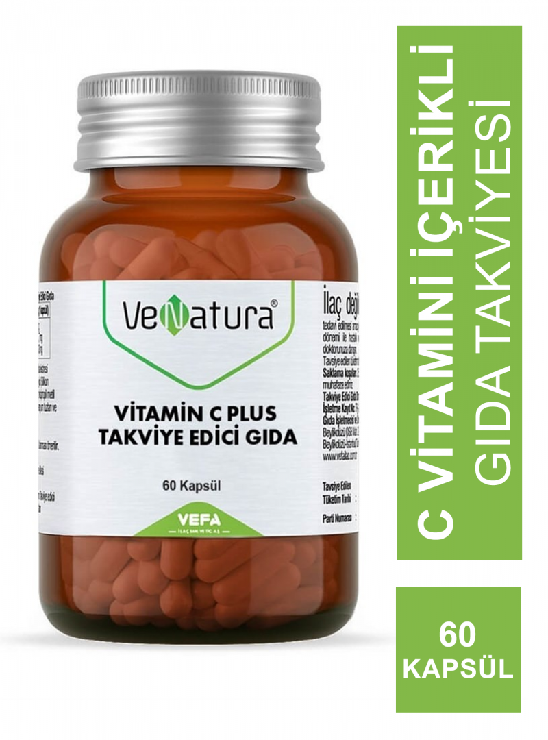 Venatura Vitamin C Plus 500mg Takviye Edici Gıda 60 Kapsül