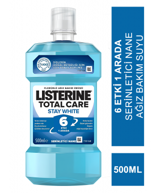 Listerine Total Care Stay White Ağız Gargarası 500 ml - Serinletici Nane