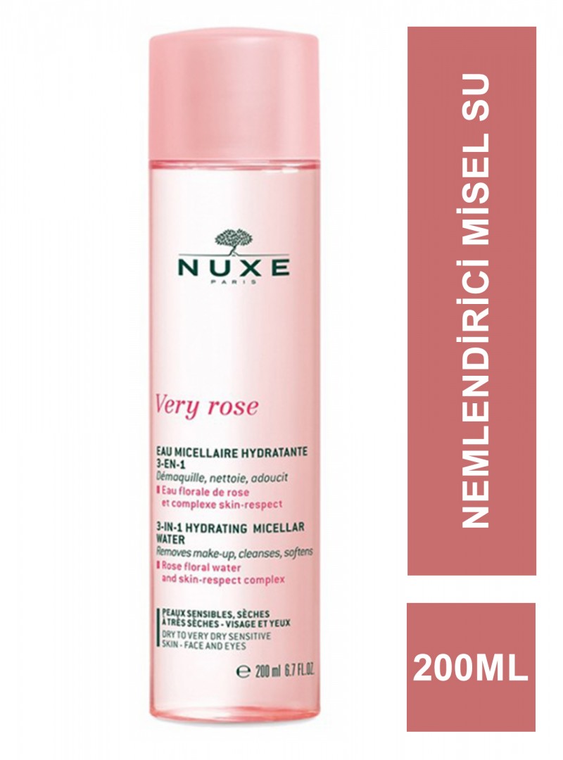 Nuxe Very Rose 3-In 1 Hydrating Micellar Water - Nemlendirici Misel Su 200 ml