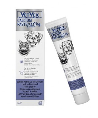 Outlet - VetVex Calcium Kedi ve Köpek Kemik & Diş Desteği 100 gr