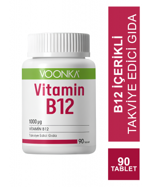 Voonka Vitamin B12 İçerikli Takviye Edici Gıda 90 Tablet