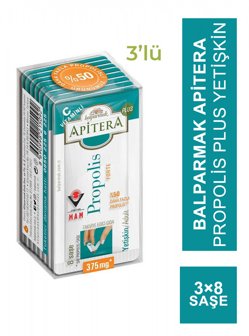 Balparmak Apitera Forte Plus 3 Adet 8x375 mg