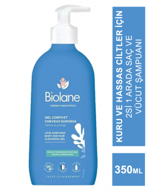 Biolane Dermopediatrik Body&Hair Cleansing Gel ( Saç ve Vücut Şampuanı ) 350 ml