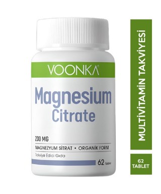 Voonka Magnesium Citrate 62 Kapsül