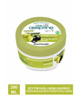 Cire Aseptine Soft Zeytinyağlı Nemlendirici Pürüzsüzleştirici Prebiyotikli Krem 200 ml