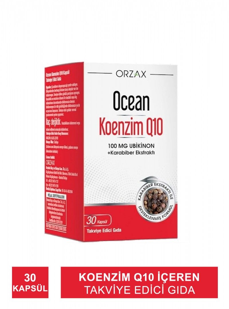 Ocean Koenzim Q10 100 Mg 30 Kapsül (S.K.T 05-2026)