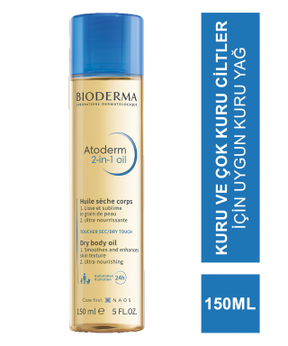 Bioderma Atoderm 2in1 Oil ( Nemlendirici Kuru Yağ ) 150 ml