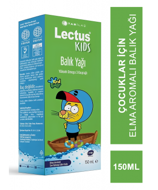 Lectus Kids Balık Yağı Elma Aromalı 150 ml