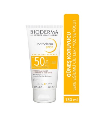 Bioderma Photoderm Spot SPF 50+ Leke Karşıtı Güneş Kremi 150 ml (S.K.T 09-2026)