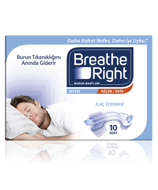 Breathe Right Şeffaf Küçük/Orta Burun Bandı 10 Adet