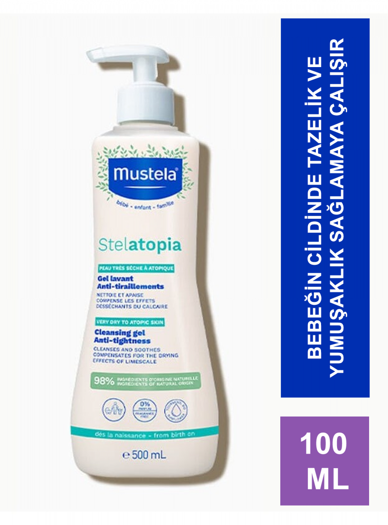 Mustela Stelatopia Cleansing Gel 500 ml Kuru Ciltler İçin Şampuan