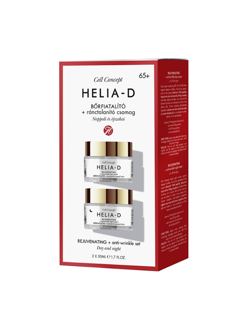 Helia-D Cell Concept Gençleştirici ve Kırışık Giderici Gündüz ve Gece Krem 65+ 2×50 ml