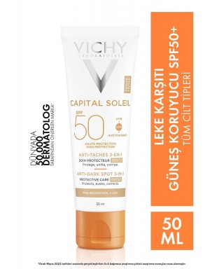 Vichy Capital Soleil 3in1 Anti Dark Spot Leke Karşıtı Renkli Güneş Kremi Spf50 50ml
