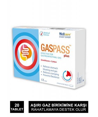 Wellcare Gaspass Plus 20 Tablet