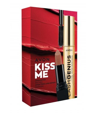 Avon Kiss Me Ultra Mat Ruj Marvellous Mocha ve Genius Maskara Hediye Paketi