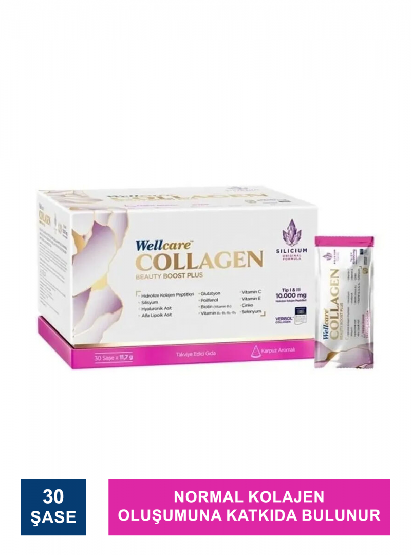 Wellcare Collagen Beauty Boost Plus Karpuz Aromalı 11,7gr x 30 Saşe