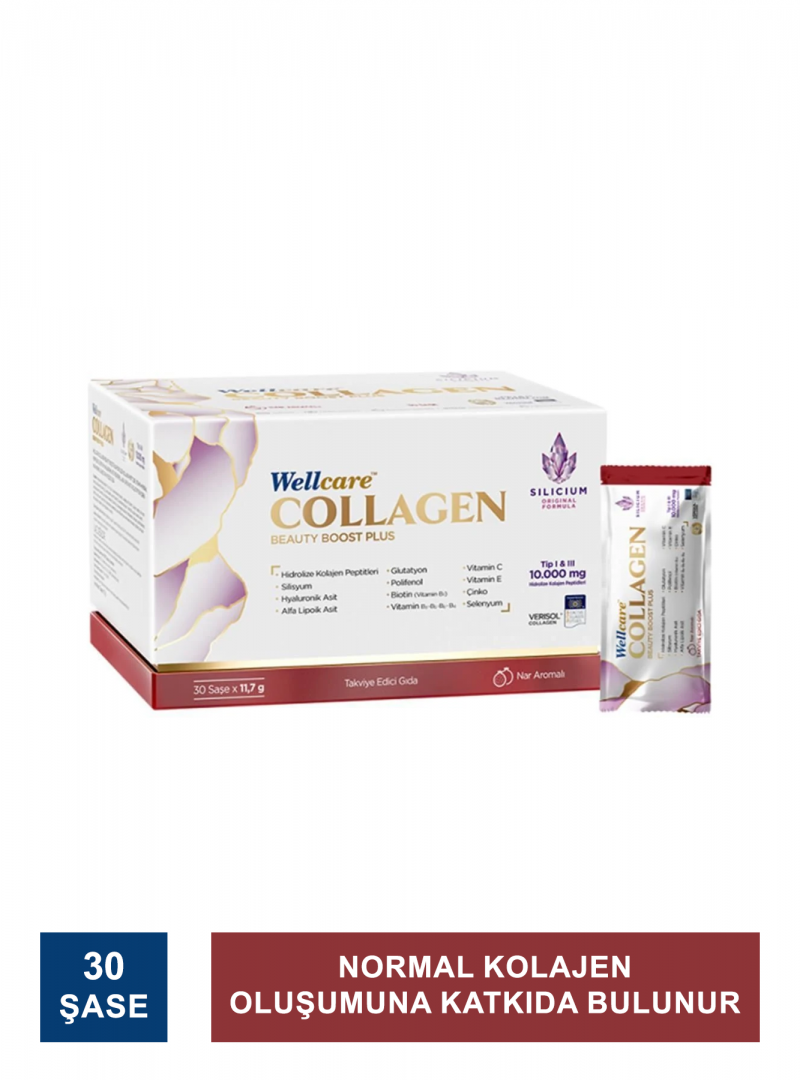 Wellcare Collagen Beauty Boost Plus Nar Aromalı 11,7gr x 30 Saşe