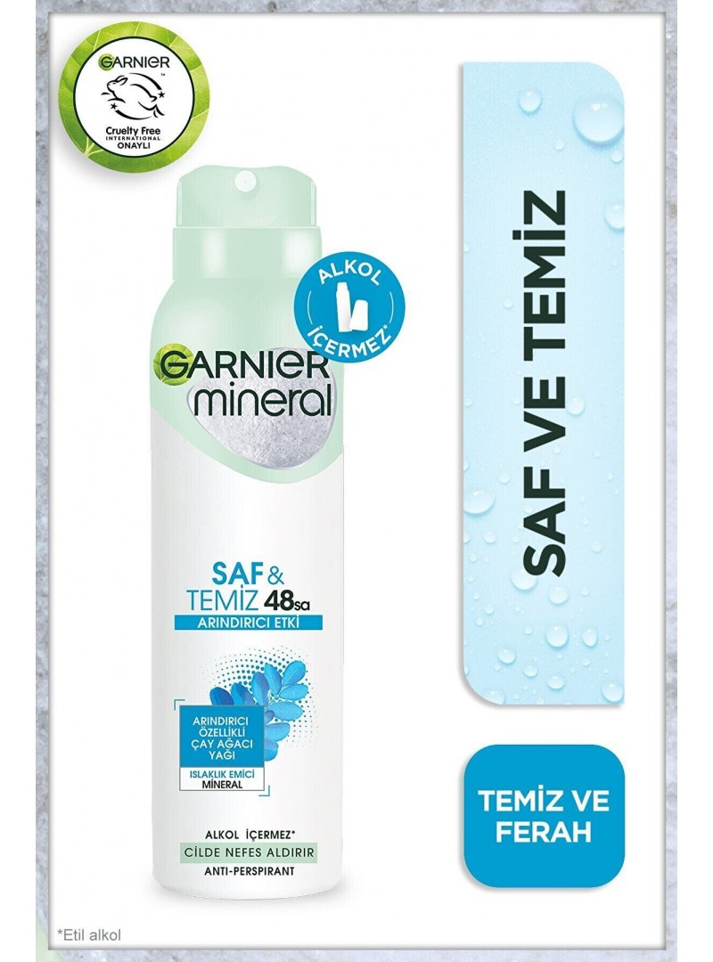 Garnier Mineral Saf&Temiz Sprey Deodorant 150 ml
