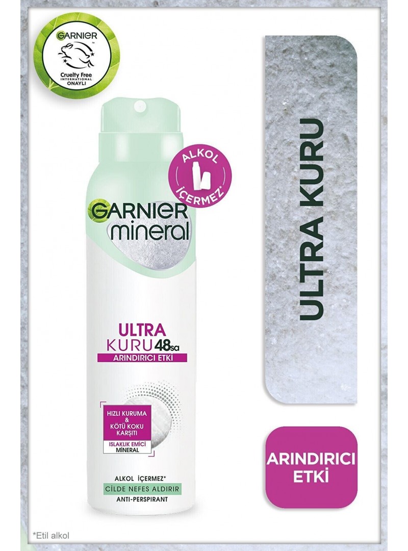 Garnier Mineral Ultra Kuru Sprey Deodorant 150 ml