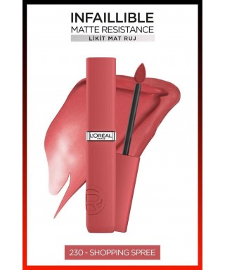 Loreal Paris Infaillible Matte Resistance Likit Mat Ruj - 230 Shopping Spree