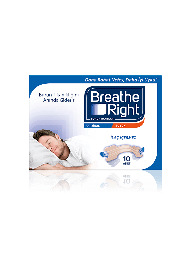 Breathe Right Orijinal / Büyük Boy Burun Bandı 10 Adet