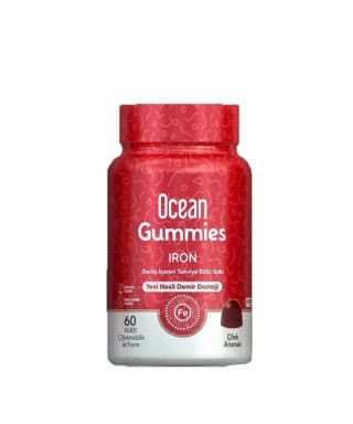 Ocean Gummies İron ( Demir ) 60 Yumuşak Tablet