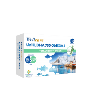 Wellcare UniQ DHA 750 Omega 3 1000mg Balık Yağı 30 Kapsül