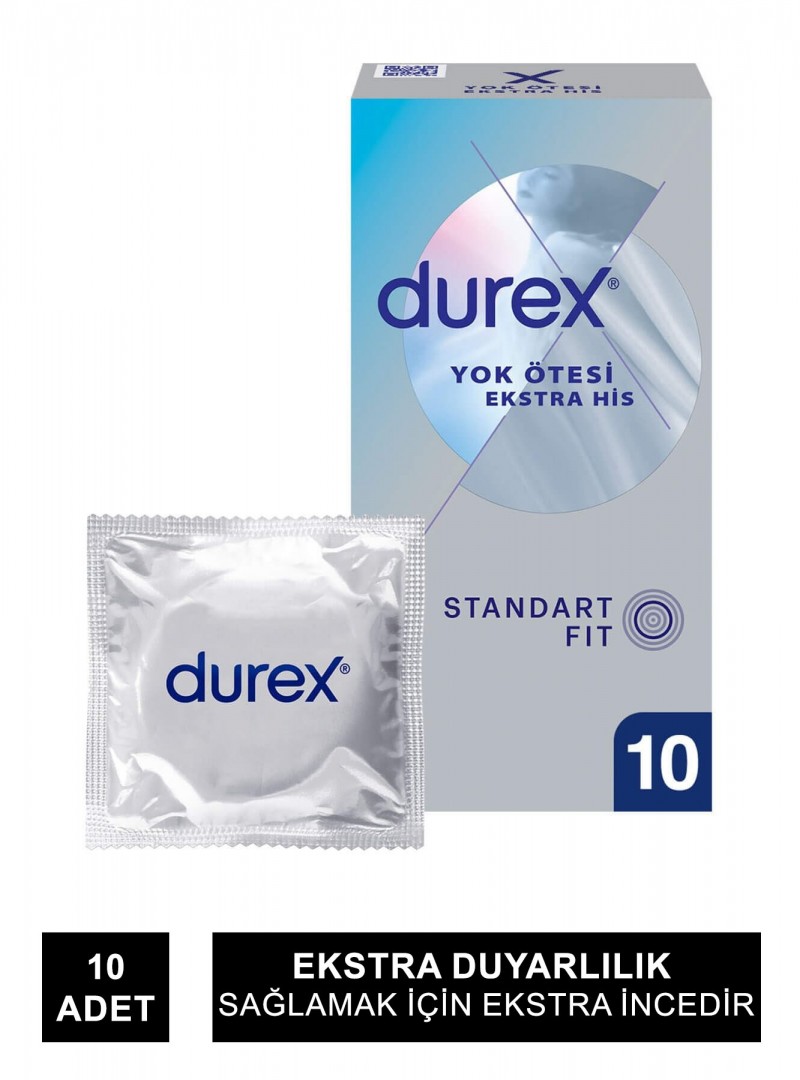 Durex Yok Ötesi Ekstra İnce Ekstra His 10lu Prezervatif (S.K.T 04-2025)