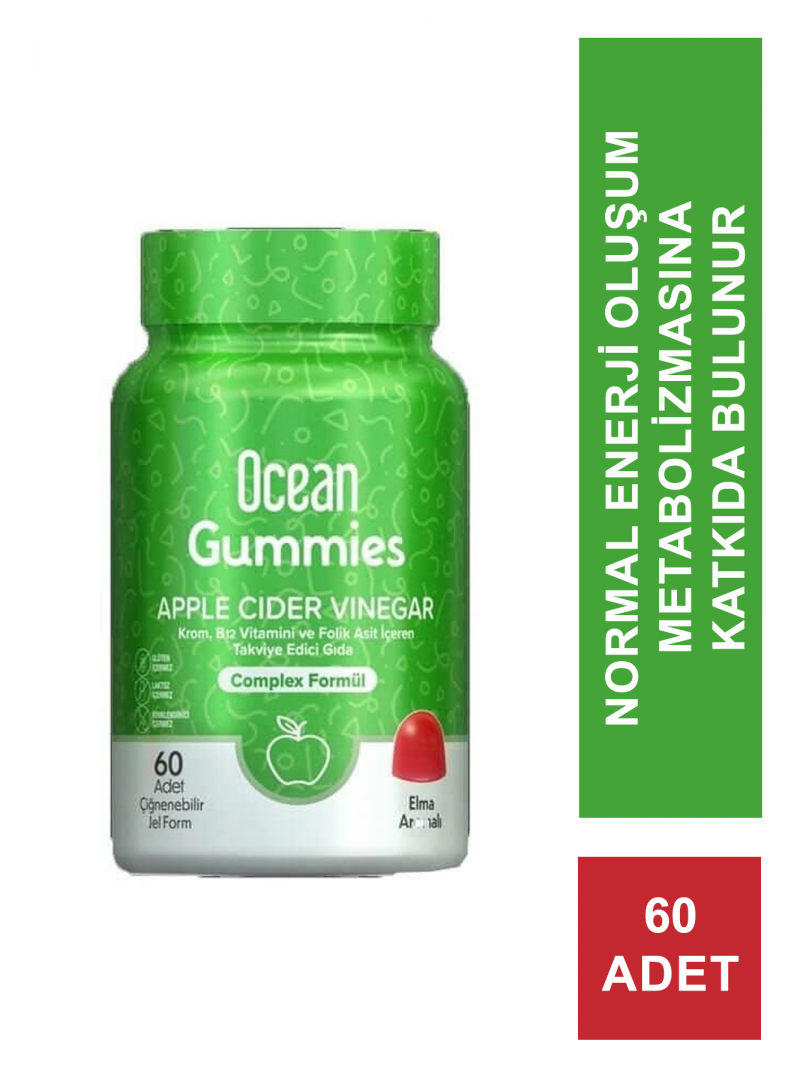 Ocean Gummies Apple Cider Vinegar 60 Yumuşak Tablet