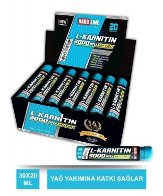 Hardline L-Karnitin Matrix 3000 Mg ( Limon Aromalı ) 30 ml x 20 Shot