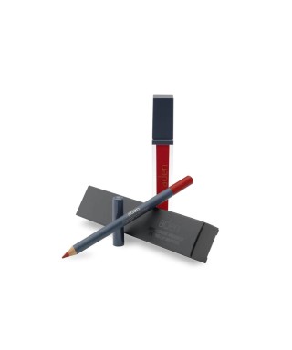 Aden Liquid Lipstick + Lipliner Pencil Set ( 01 Nectarine )