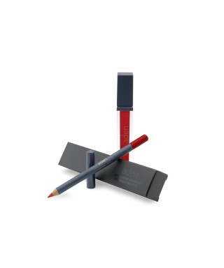 Aden Liquid Lipstick + Lipliner Pencil Set ( 08 Tulip )
