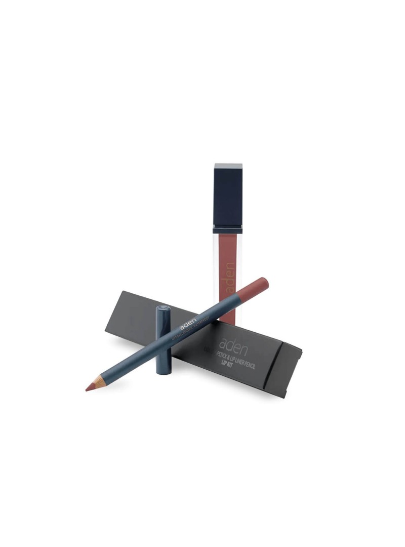Aden Liquid Lipstick + Lipliner Pencil Set ( 22 Corset )