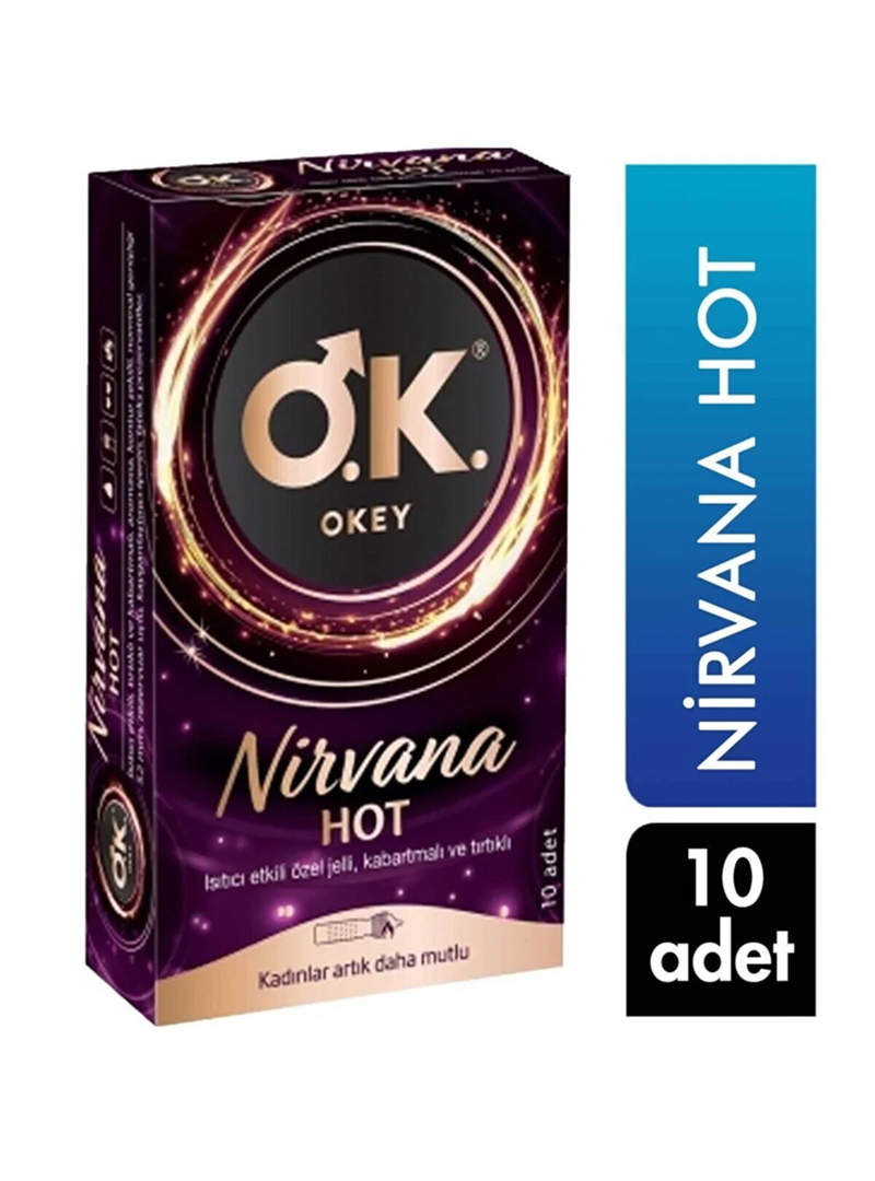 Okey Nirvana Hot Prezervatif 10 Adet