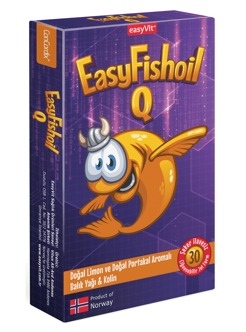 EasyFishoil Q Omega&Kolin Kids Çiğnenebilir 30 Jel Form