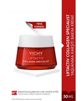 Vichy Liftactiv Collagen Specialist Yaşlanma Karşıtı Bakım Kremi 50 ml (S.K.T 06-2026)