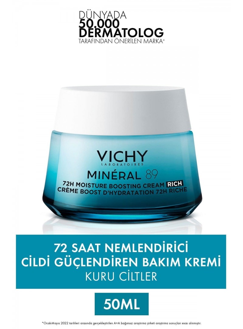 Vichy Mineral 89 Boosting Rich Cream Kuru Ciltler  50 ml (S.K.T 08-2026)