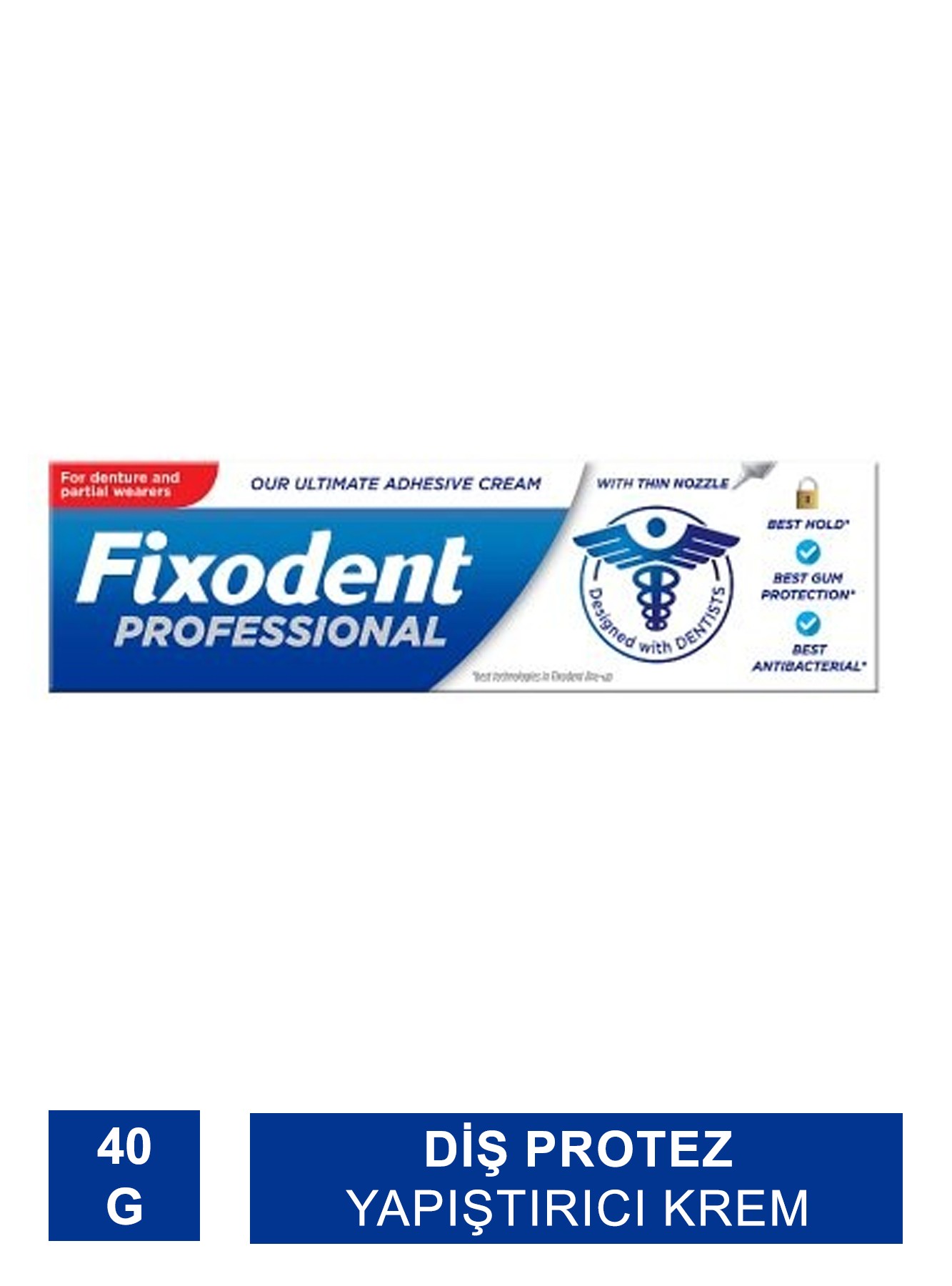 Outlet - Fixodent Professional Diş Protez Yapıştırıcı Krem 40 g (S.K.T 12-2024)