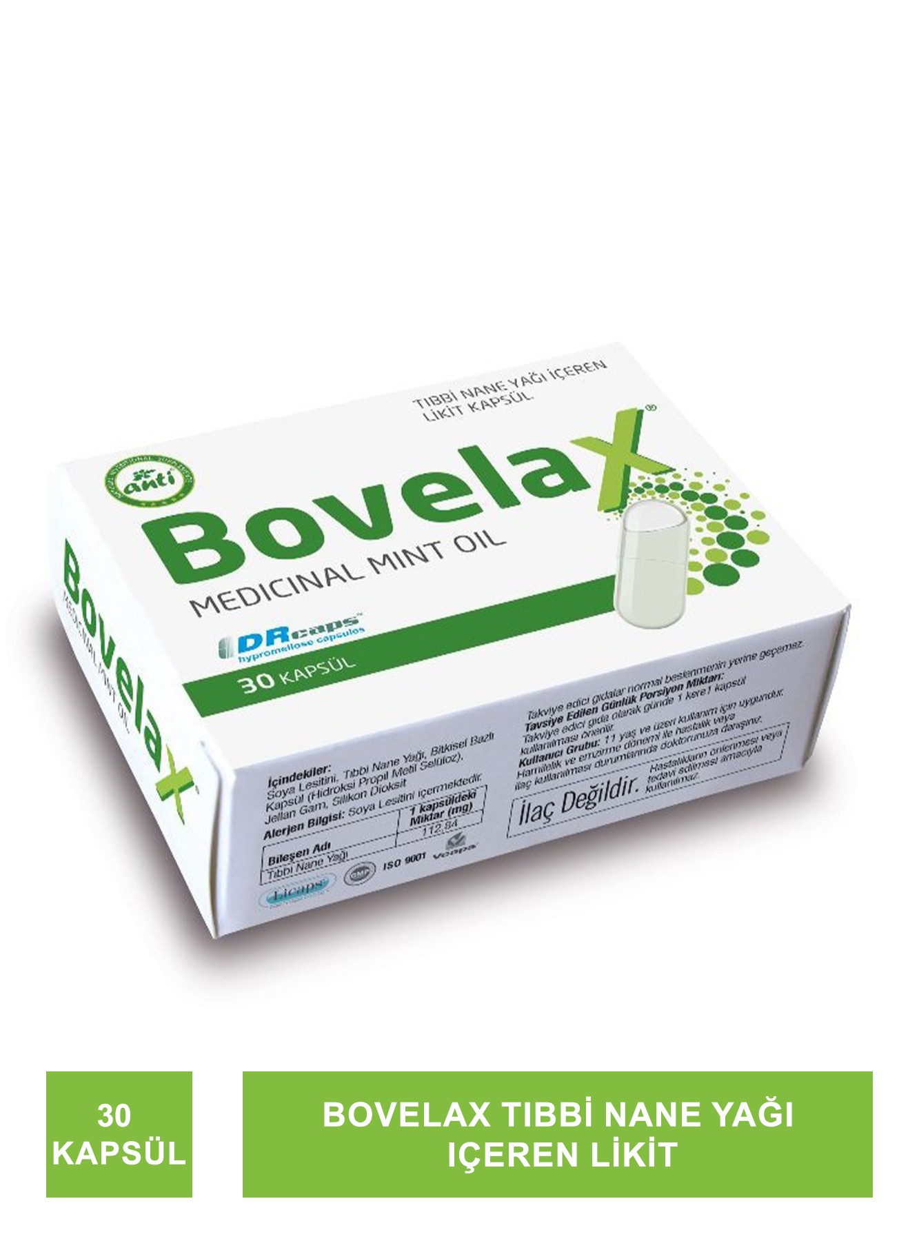 Outlet - Bovelax Medical Mint Oil 30 Kapsül (S.K.T 09-2024)