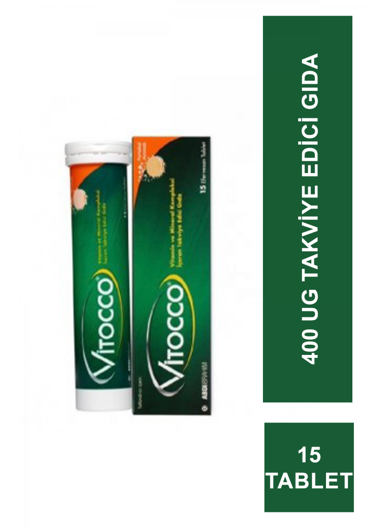 Outlet - Vitocco Vitamin Mineral İçeren Takviye Edici Gıda 15 Efervesan Tablet