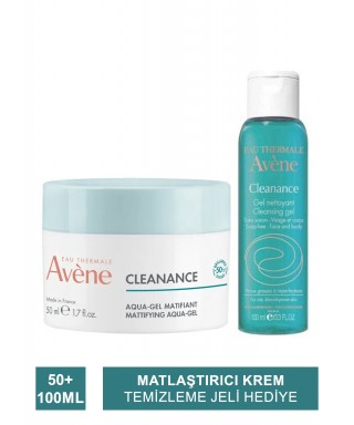 Avene Cleanance Aqua Matlaştırıcı Krem 50 ml - Temizleme Jeli Hediye