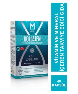 Outlet - Zade Vital Marine Collagen + Hyaluronic Acid 40 Kapsül