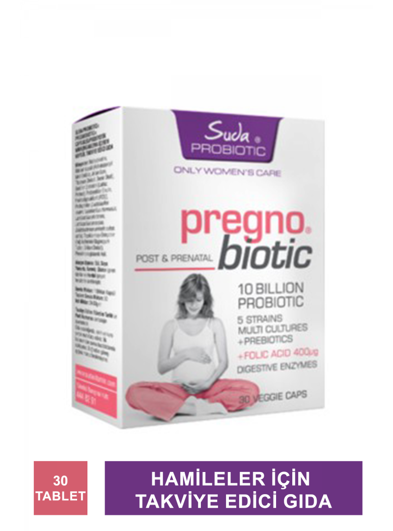 Outlet - Suda Probiotic Pregno Biotic Takviye Edici Gıda 30 Tablet