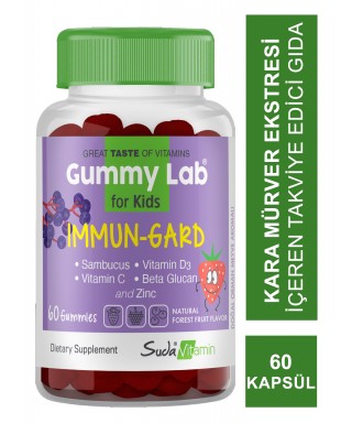 Outlet - Suda Vitamin Gummy Lab İmmun-Gard for Kids 60 Yumuşak Kapsül