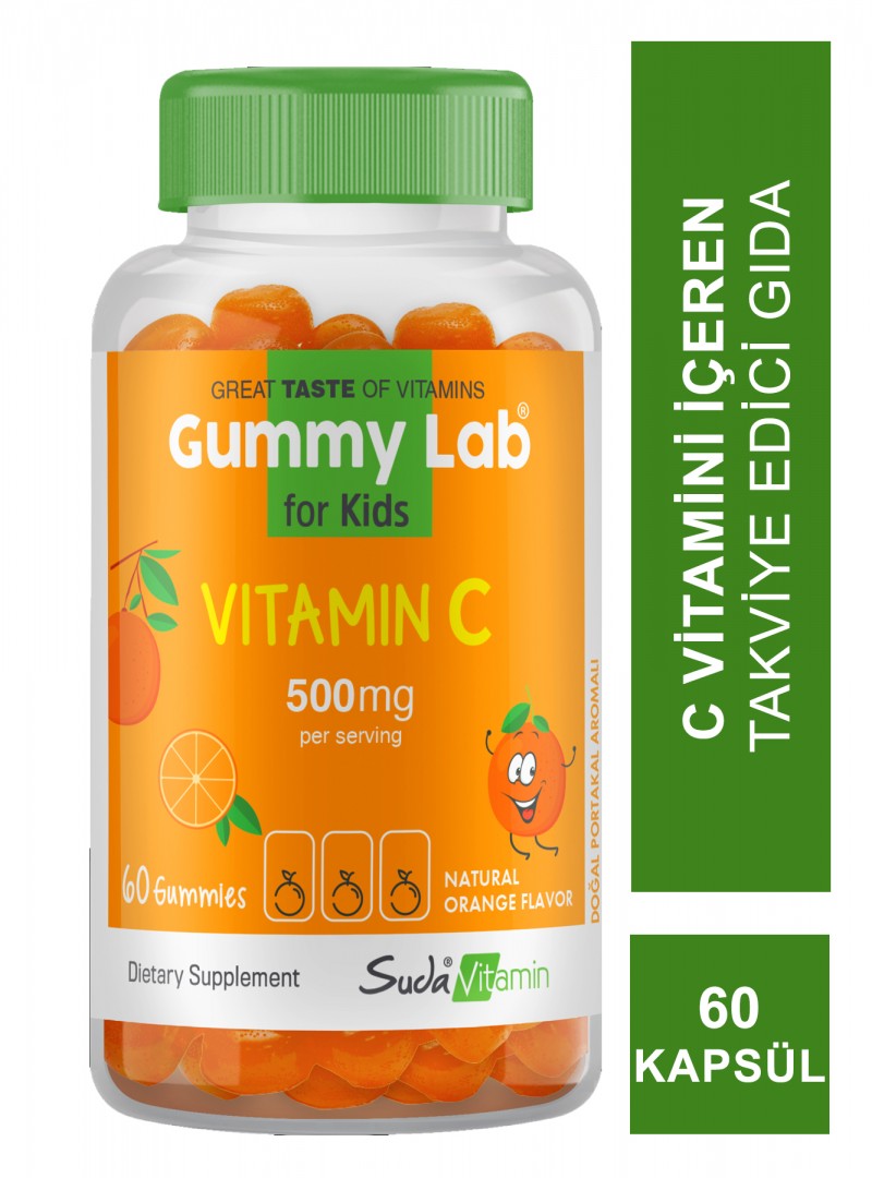Outlet - Suda Vitamin Gummy Lab Vitamin C for Kids 60 Yumuşak Kapsül