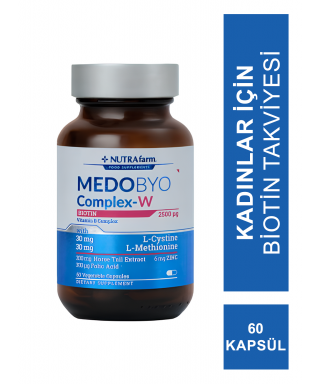 Dermoskin NutraFarm Medobyocomplex-W Biotin 60 Kapsül