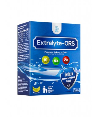 Extralyte-Ors Potasyum , Sodyum , Çinko Takviye Edici Gıda 10 Saşe